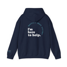 Load image into Gallery viewer, LivingWorks "Questions about suicide?" HELPER hoodie